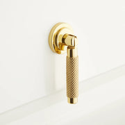 EH8100.PBS - Arles Brass Knurled Drop Pull - Polished Brass