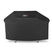 Weber Premium Grill Cover for Genesis 400 Series 4-Burner Gas Grills, Water-Resistant Black, Durable Polyester, Secure Fastening Straps, 7758