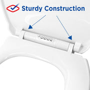Clorox 59034 Antimicrobial Elongated Stay Fresh Scented Plastic Toilet Seat with Easy-Off Hinges