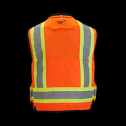 Milwaukee 48-73-5165 Small/Medium Orange Class-2 Surveyor's High Visibility Safety Vest w/27-Pockets