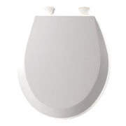 Bemis 500EC146 Molded Wood Round Toilet Seat With Easy Clean and Change Hinge, Almond
