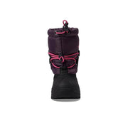 Kamik Kids Northpole Waterproof Winter Boots, Fleece Lining, Adjustable Snow Collar, Synthetic Rubber Outsole, Blackberry, Size 2