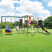 KLOKICK 5-in-1 Heavy Duty Metal Swing Set for Kids Backyard