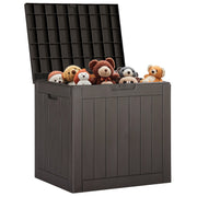 Gianna 31 Gallon Resin Deck Box, Waterproof UV Resistant Outdoor Storage, Brown, JBX