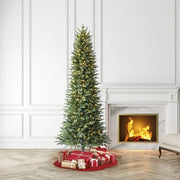 Holiday Time 7.5ft Pre-Lit Sanford Pencil Fir Christmas Tree & Warm LED Lights