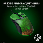 Razer Cobra Lightweight Optical Gaming Mouse, Wired, 58g, 8500 DPI Sensor, Gen-3 Optical Switches, Chroma RGB Lighting, Ambidextrous, Minecraft Edition