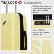 Travelhouse TH23088YE 3 Piece Expandable Hardshell Hardside Luggage Set (Yellow)