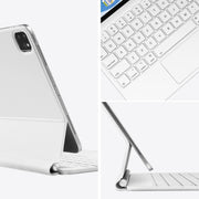 INI Magic Keyboard Case for iPad Pro 11-inch 2024, Magnetic Attachment, Multi-Touch Trackpad, Backlit Keyboard, Lightweight, White and Black