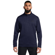 Under Armour Armour Fleece Twist Men's Quarter Zip Pullover, Lightweight Breathable, Midnight Navy, XL, 1373359