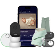 Owlet Dream Duo Deluxe Bundle, Travel Case and Size 2 Sleeper - Advanced Baby Monitoring Technology