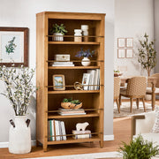 My Texas House MT65250047100A5 Haven 5-Shelf Bookcase, Warm Brown Finish