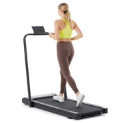 EDX Walking Pad Treadmill, Compact Foldable Electric Exercise Treadmill, 3.0 HP Motor, 198 Lb Capacity, Black