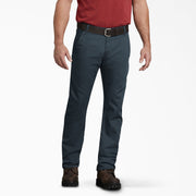 Dickies FLEX Regular Fit Straight-Leg Tough Max Duck Carpenter Pants for Men - Stonewashed Diesel Gray - 42x32