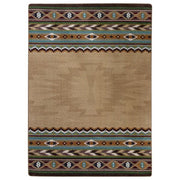 American Dakota Cinnabar Star Area Rug, Southwestern-Inspired Striped Design, Stain-Resistant EnduraStran Nylon, Tan, 4 x 5 ft, 75619713