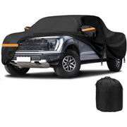 Teblint Waterproof All Weather Pickup Truck Cover, Black, Fits Ford F150, Chevrolet Silverado, Dodge Ram 1500, Sierra 1500, Toyota Tundra, 210 x 74 x 68 in