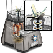 Cuisinart Hurricane Pro Countertop Blender, 3.5 Peak Horsepower, 64 oz BPA-Free Tritan Jar, Variable Speed Control, Gunmetal, CBT-2000P1