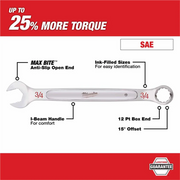 Milwaukee 45-96-9418 Tool 9/16 SAE Combination Wrench 12-Point Steel Chrome