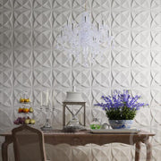 Art3d Art3d2125W Flower 11.8 in. x 11.8 in. Plant Fiber Textured 3D Wall Panels (33-Pack)