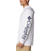 Columbia PFG Terminal Tackle Long-Sleeve Hoodie - White/Nightshade Logo - L