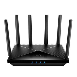 Cudy BE6500 Wi-Fi 7 Dual Band Gaming Router, 6.5 Gbps Speed, 2.5G WAN Port, Six Antennas, Black, WR6500H