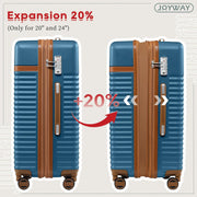 Joyway TR010 5-Piece Luggage Set ABS Hardshell Spinner Suitcase with TSA Lock 28
