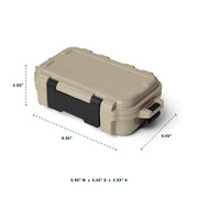 YETI LoadOut GoBox 1 Gear Case, Waterproof, Dustproof, Impact Resistant, Tan, 26010000502