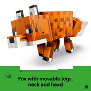 LEGO Minecraft The Fox Toy Building Set, 497 Pieces, Posable Figure with Accessories, Ages 10+, 21588