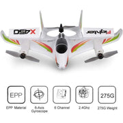 Bruce & Shark T016-004-WHI RC Planes, 2.4G Remote Control 6 Channel Brushless Motor Aircraft