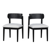 Beautiful BE64250047100A5 Drew Dining Room Chair by Drew Barrymore, Rich Black Finish, 2 Pack