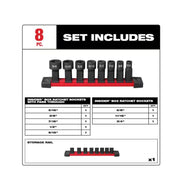 Milwaukee 49-16-1640 INSIDER Box Ratchet Socket SAE Set (8-Pieces)