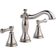 Delta Faucet 3597LF-PNMPU Cassidy Two Handle Wide Spread Bathroom with Metal Pop-Up, Polished Nickel