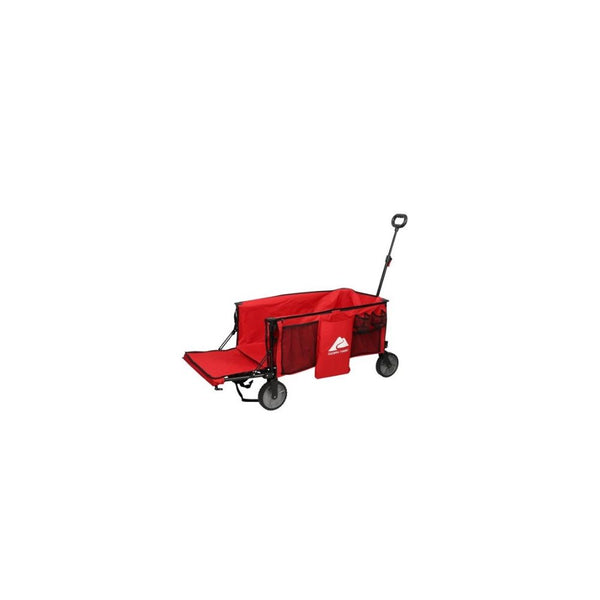 Ozark Trail Camping Utility Wagon with Tailgate & retailer Extension Handle, Red - New