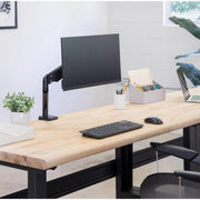 Fellowes Platinum Series Single Monitor Arm for Up to 40-Inch Monitors, Full Motion with 360 Rotation, VESA Mount, Integrated USB Ports, Black, 8043301