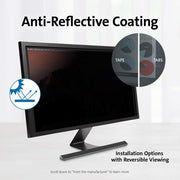 Kensington Computer Monitor Privacy Screen, FP270W9, 27 in Widescreen 16:9, Anti-Glare, Blue Light Reduction, TAA Compliant, K60729WW