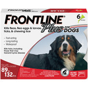 Merial FLPLUS891326PK Frontline Plus for Extra Large Dogs (89-132 lbs) Flea and Tick Treatment, 6 Doses