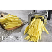 Sopito Electric Potato Cutter, Stainless Steel French Fry Cutter with 1/2in and 3/8in Blades, Black