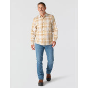 Carhartt Men's Rugged Flex Relaxed Fit Lightweight Long-Sleeve Plaid Shirt, Oat Milk, Medium, 107014