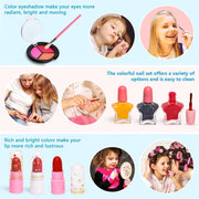 Flooyes Kids Makeup Kit for Girls,Washable Makeup Kit Cosmetics, Pink