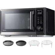Toshiba Master Series 7-in-1 Countertop Microwave Oven Air Fryer Combo, Inverter, Convection, Broil, Humidity Sensor, 1.0 cu.ft, 1000W, Black Stainless Steel ML2-TC10SAIT(BS)