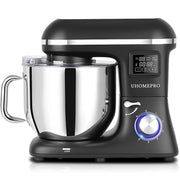 Uhomepro 8.5QT Stand Mixer for Home Commercial, 6+0+P-Speed Tilt-Head 660W Kitchen Dough Mixer, LED Display Electric Cake Mixer With Dough Hook, Beater, Egg Whisk, Spatula, Dishwasher Safe, Black