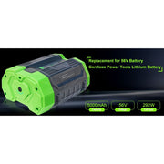 BOTKK BA2800T 5.0Ah 56V Lithium Power Tool Battery with Fuel Gauge, 5000mAh Capacity, Compatible with Ego Power Tools