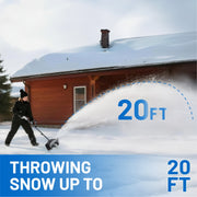 Litheli U20 Cordless Snow Shovel, 20V, 12 Inch Clearing Width, Brushless Motor, 4.0Ah Portable Battery
