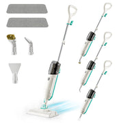 PrettyCare SM01 Steam Mop 10-in-1 Detachable Handheld Steam Cleaner for Tile and Hardwood Floors