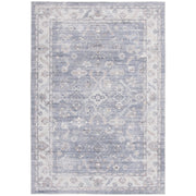 Better Homes & Gardens BH54843839171A Blue Persian 5x7 Indoor Area Rug, Machine Washable, Polyester Faux Fur, Skid-Resistant Cotton Canvas Backing