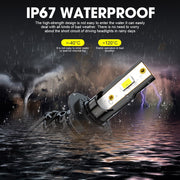 XWQHJW Kia Sorento 2020 LED Headlight Bulbs Combo 9005 High Beam H7 Low Beam 6000K White Set of 4