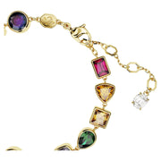 Swarovski Stilla Bracelet with Multicolor Crystals, Gold-Tone Plated, Adjustable 6.38-7.88 in, 5662925
