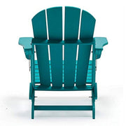 Westintrends WWT00030 Outdoor Folding HDPE Adirondack Chair, Patio Seat, Weather Resistant, Turquoise