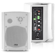 Pyle Pro-Active Wall Mount Speaker System, 5.25 in Subwoofer, 600W Max Power, Bluetooth 5.0, White, PDWR59BTW
