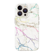Onn. WIBWMF100069254 White Iridescent Marble Phone Case For iPhone 13 Pro