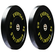 Balance From EEBP-BLK35P Olympic Bumper Plate Weight Plate with Steel Hub, Black, 35 lbs Pair